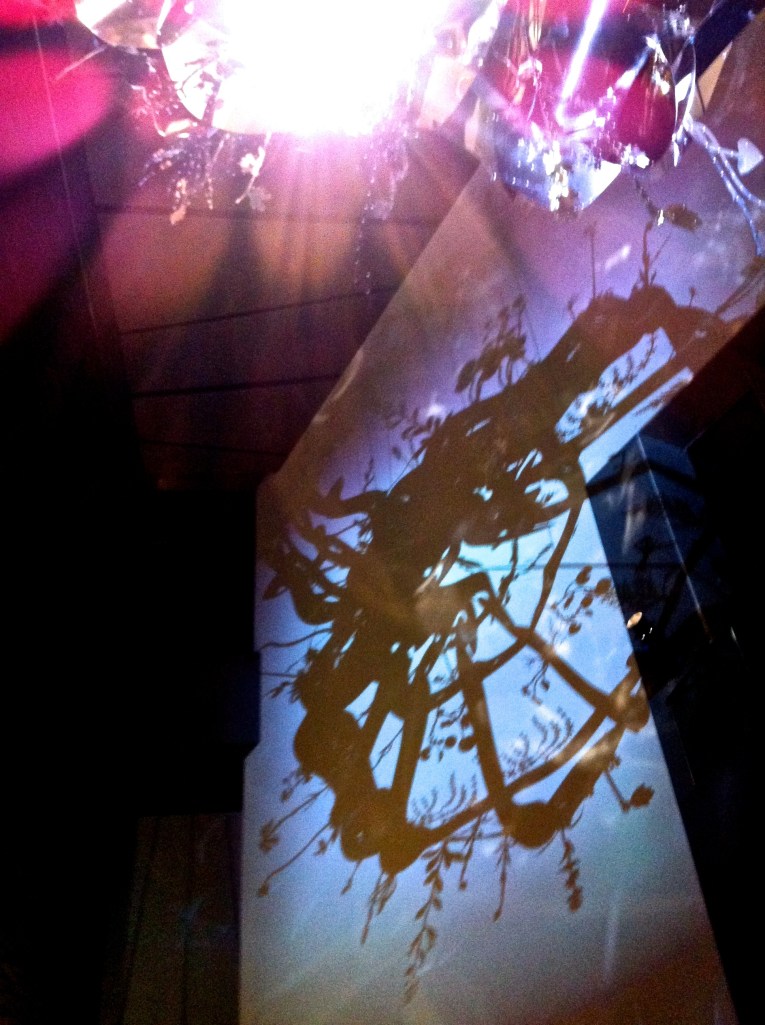 Shadows of the light sculpture inside the Musiikkitalo