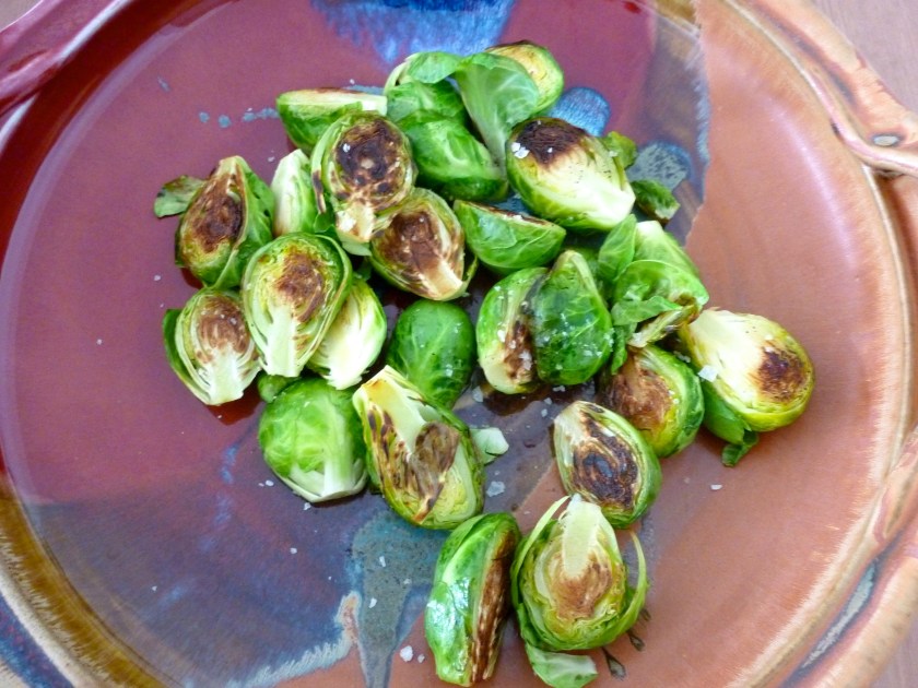 Sauteed Brussel Sprouts with Sea Salt
